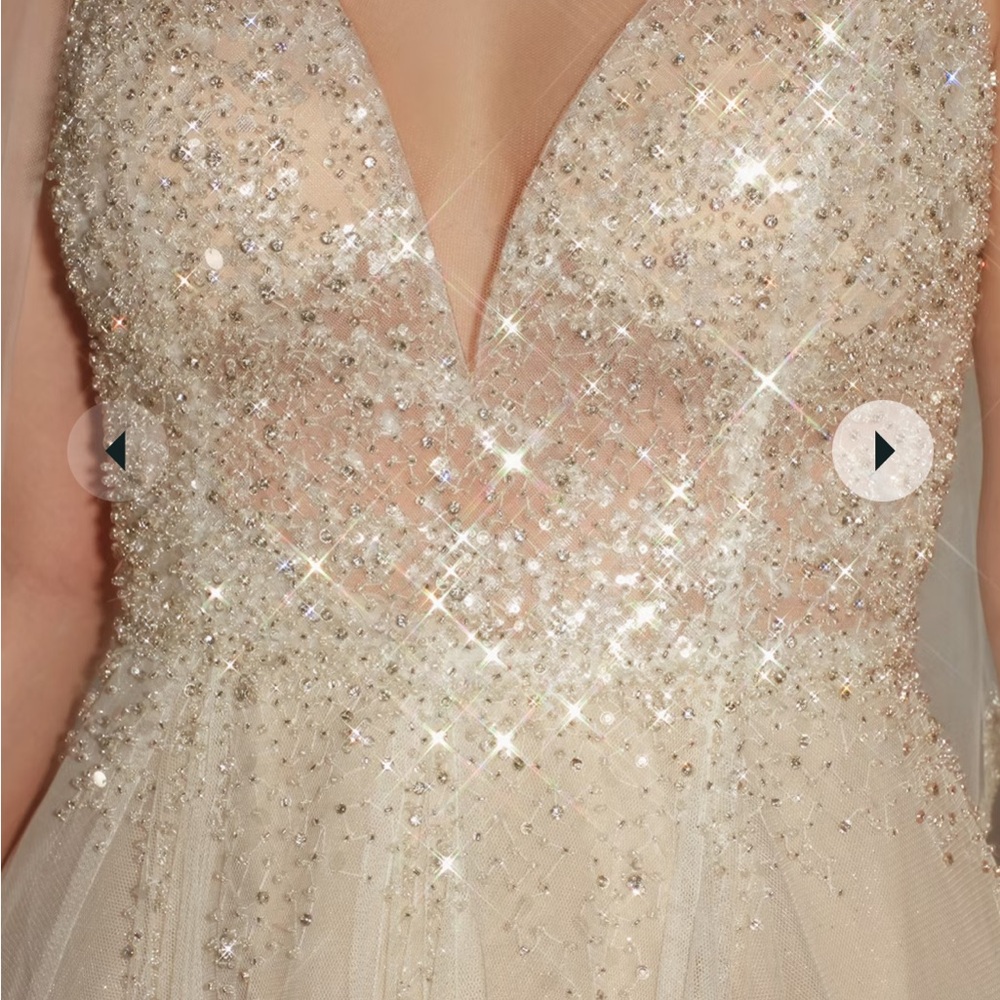 Elegant Cream Beaded Dress